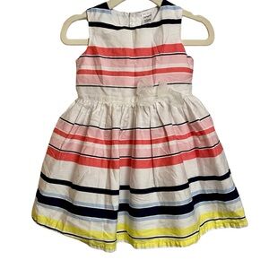 Carter's Baby Girls Striped Sateen Dress